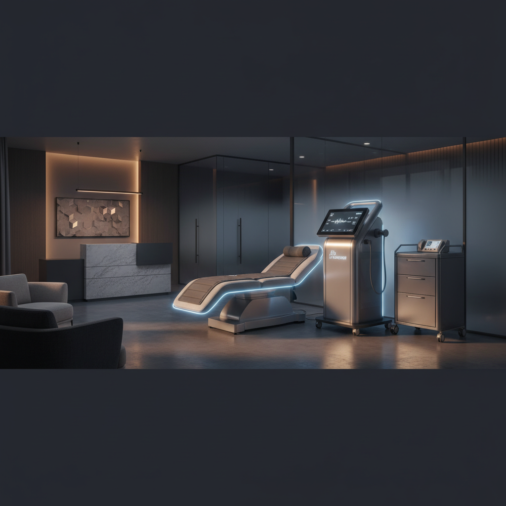 Modern clinic interior with PEMF equipment