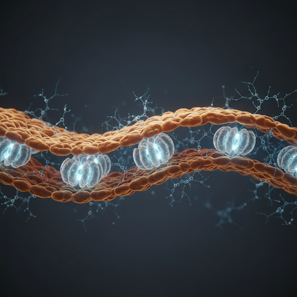 Microscopic cell membrane with voltage-gated channels