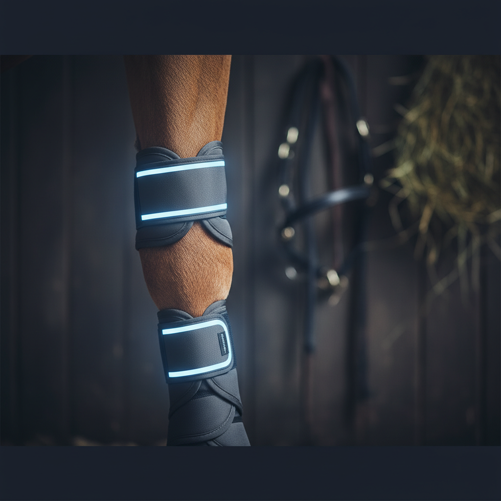 Horse hock with PEMF wrap