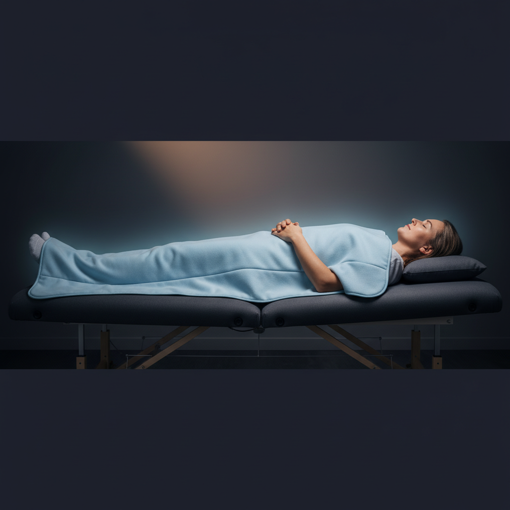 Person resting with PEMF mat