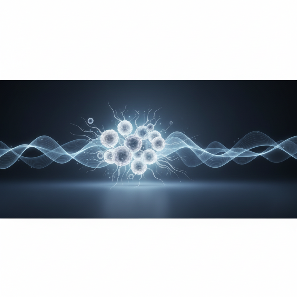 Abstract immune cells with PEMF energy waves