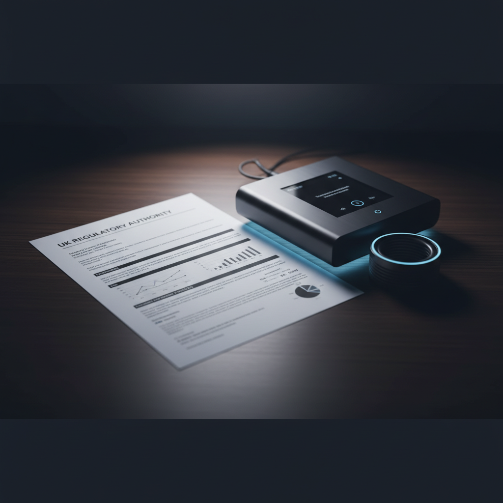 UK regulatory document on clinical desk